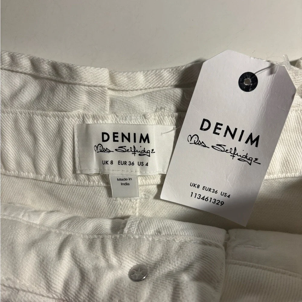 Miss Selfridge White Denim Skirt - Picture 7 of 10